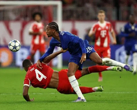 The Blues' boss fumes as Bayern Munich center-back Jonathan Tah avoids dismissal during UCL defeat